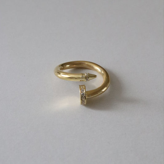 925 sterling silver gold plated ring